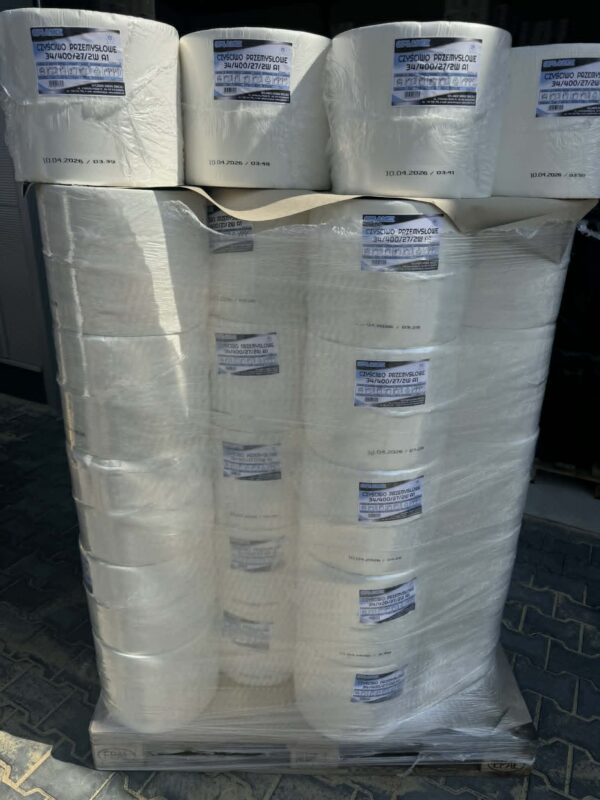 Czysciwo przemysłowe bezpyłowe mega rolka 400 metrow paleta